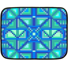 Grid Geometric Pattern Colorful Double Sided Fleece Blanket (mini)  by Nexatart