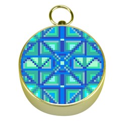 Grid Geometric Pattern Colorful Gold Compasses by Nexatart