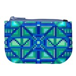 Grid Geometric Pattern Colorful Large Coin Purse Front