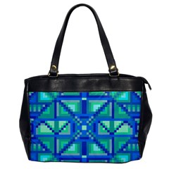 Grid Geometric Pattern Colorful Office Handbags by Nexatart