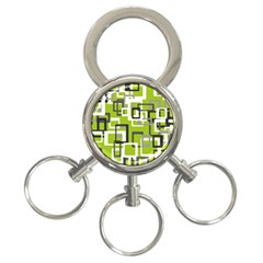 Pattern Abstract Form Four Corner 3-ring Key Chains by Nexatart