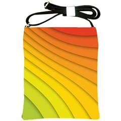 Abstract Pattern Lines Wave Shoulder Sling Bags by Nexatart