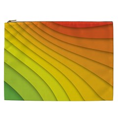 Abstract Pattern Lines Wave Cosmetic Bag (xxl)  by Nexatart