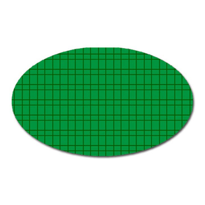 Pattern Green Background Lines Oval Magnet