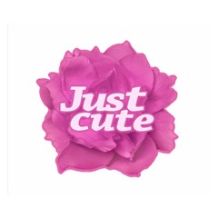 Just Cute Text Over Pink Rose Double Sided Flano Blanket (small)  by dflcprints