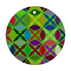 Abstract Pattern Background Design Round Ornament (two Sides) by Nexatart