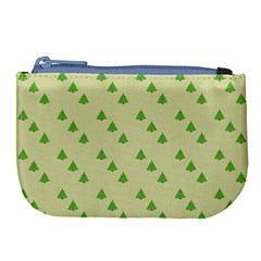 Christmas Wrapping Paper Pattern Large Coin Purse by Nexatart