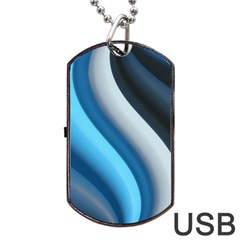 Abstract Pattern Lines Wave Dog Tag Usb Flash (one Side) by Nexatart