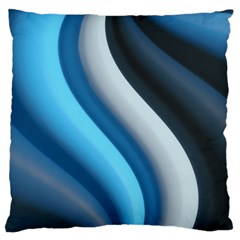 Abstract Pattern Lines Wave Large Flano Cushion Case (two Sides) by Nexatart