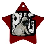 Pug Star Ornament (Two Sides) Front