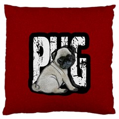 Pug Standard Flano Cushion Case (one Side) by Valentinaart