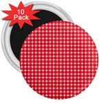 Pattern Diamonds Box Red 3  Magnets (10 pack)  Front