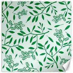 Leaves Foliage Green Wallpaper Canvas 16  X 16  
