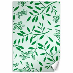 Leaves Foliage Green Wallpaper Canvas 24  X 36  by Nexatart