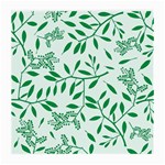 Leaves Foliage Green Wallpaper Medium Glasses Cloth (2-Side) Back