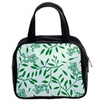 Leaves Foliage Green Wallpaper Classic Handbags (2 Sides) Front