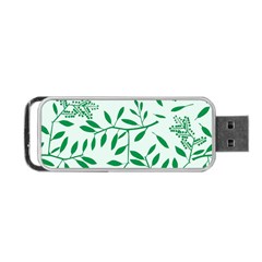 Leaves Foliage Green Wallpaper Portable Usb Flash (two Sides) by Nexatart