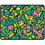 Circle Background Background Texture Double Sided Fleece Blanket (Medium)  58.8 x47.4  Blanket Front