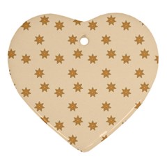 Pattern Gingerbread Star Heart Ornament (two Sides)