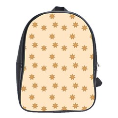 Pattern Gingerbread Star School Bags(large)  by Nexatart