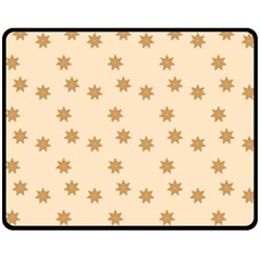 Pattern Gingerbread Star Double Sided Fleece Blanket (medium) 