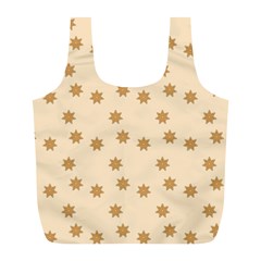Pattern Gingerbread Star Full Print Recycle Bags (l)  by Nexatart