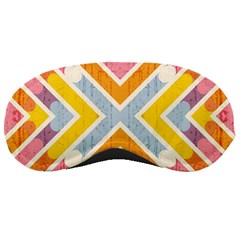 Line Pattern Cross Print Repeat Sleeping Masks