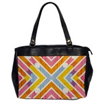 Line Pattern Cross Print Repeat Office Handbags Front