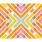 Line Pattern Cross Print Repeat Deluxe Canvas 14  x 11  14  x 11  x 1.5  Stretched Canvas
