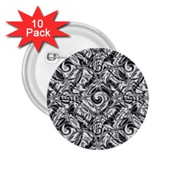 Gray Scale Pattern Tile Design 2 25  Buttons (10 Pack) 