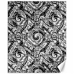 Gray Scale Pattern Tile Design Canvas 11  x 14   10.95 x13.48  Canvas - 1