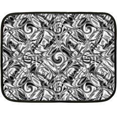 Gray Scale Pattern Tile Design Fleece Blanket (mini) by Nexatart