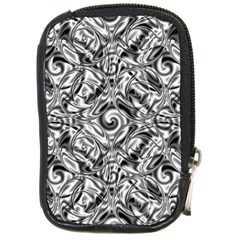 Gray Scale Pattern Tile Design Compact Camera Cases by Nexatart