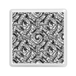 Gray Scale Pattern Tile Design Memory Card Reader (Square)  Front