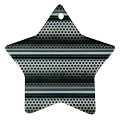 Sheet Holes Roller Shutter Star Ornament (two Sides) by Nexatart
