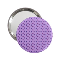 Pattern Background Violet Flowers 2 25  Handbag Mirrors by Nexatart