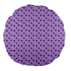 Pattern Background Violet Flowers Large 18  Premium Round Cushions by Nexatart