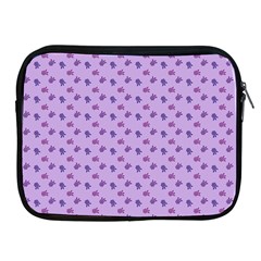 Pattern Background Violet Flowers Apple Ipad 2/3/4 Zipper Cases by Nexatart