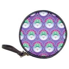 Background Floral Pattern Purple Classic 20-cd Wallets