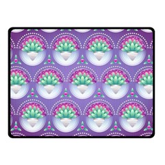 Background Floral Pattern Purple Fleece Blanket (small) by Nexatart