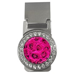 Pink Roses Roses Background Money Clips (cz)  by Nexatart