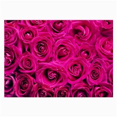 Pink Roses Roses Background Large Glasses Cloth (2-side) by Nexatart