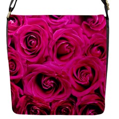 Pink Roses Roses Background Flap Messenger Bag (s)