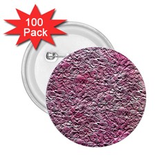 Leaves Pink Background Texture 2 25  Buttons (100 Pack)  by Nexatart