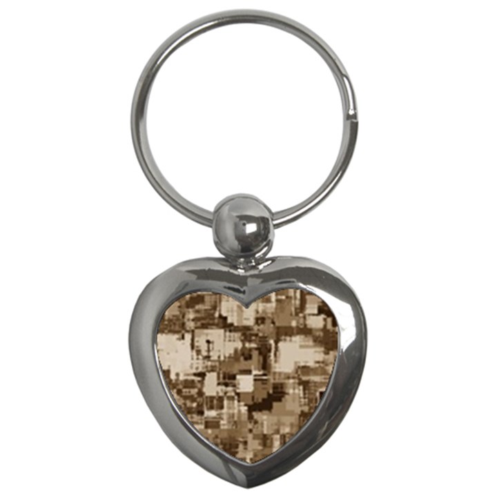 Color Abstract Background Textures Key Chains (Heart) 