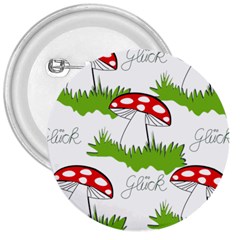 Mushroom Luck Fly Agaric Lucky Guy 3  Buttons by Nexatart