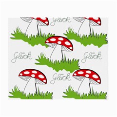 Mushroom Luck Fly Agaric Lucky Guy Small Glasses Cloth (2-side) by Nexatart