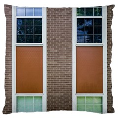 Pattern Symmetry Line Windows Large Cushion Case (two Sides) by Nexatart