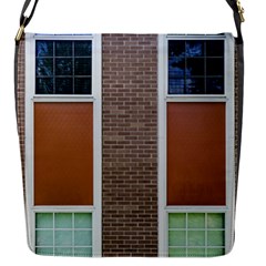 Pattern Symmetry Line Windows Flap Messenger Bag (s)