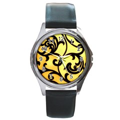 Texture Pattern Beautiful Bright Round Metal Watch by Nexatart